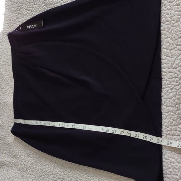 NWT Misook XL Blue Pleated Stretch Waist Tulip Petal Skirt - Picture 6 of 15